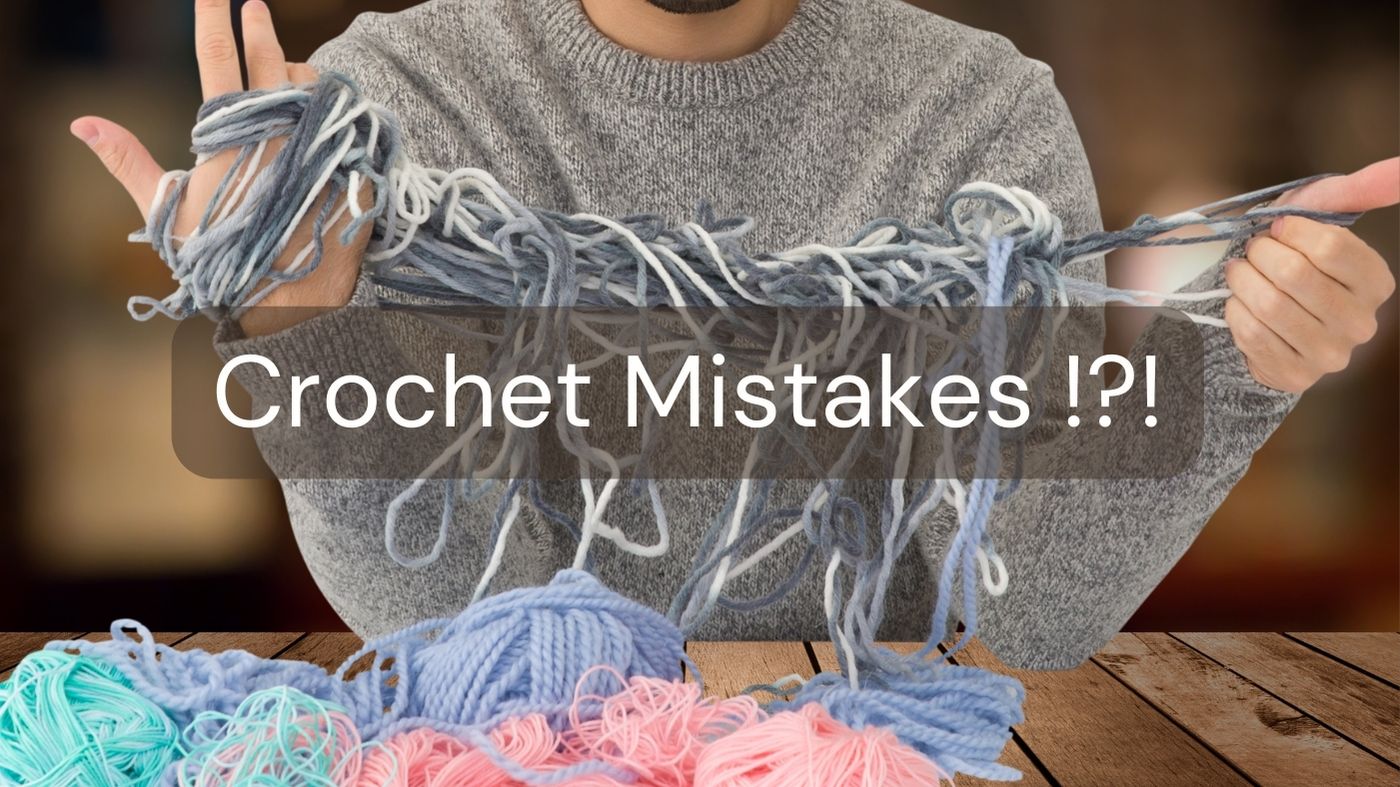 yarn mess featuring the title for common crochet mistakes